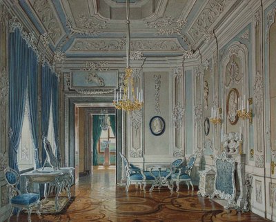 Omkledningsrommet til keiserinne Maria Feodorovna ved Gatchina-palasset av Eduard Hau
