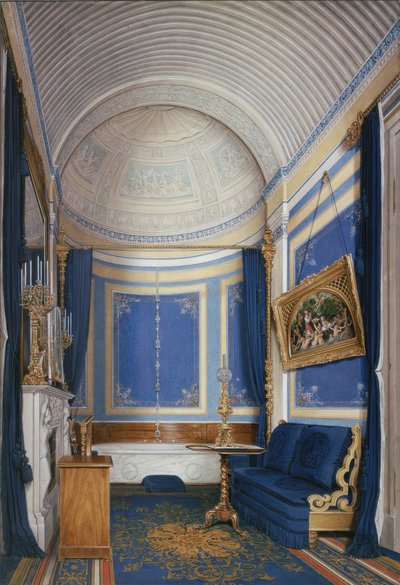 Interiør av Vinterpalasset. Badet til keiserinne Maria Alexandrovna, 1850-tallet av Eduard Hau