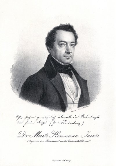 Portrett av Moritz Hermann von Jacobi 1801-1874, 1837. av Eduard Hau