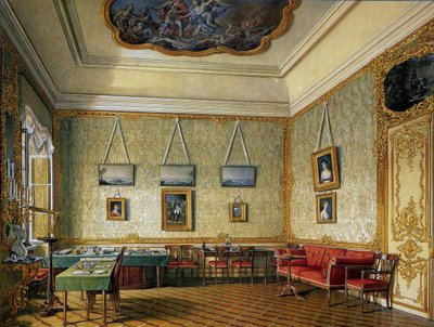 Den arbeidende eller lille studien av keiser Alexander I ved det store palasset i Tsarskoye Selo, 1875 av Eduard Hau