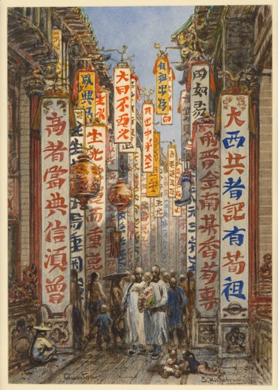 Gate i Canton av Eduard Hildebrandt