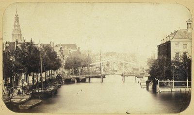 Utsikt over Zwanenburgwal i Amsterdam av Eduard Isaac Asser