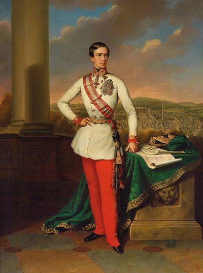 Portrett av keiser Franz Joseph I av Østerrike, 1853. av Eduard Klieber