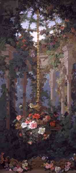 The Garden of Armida, tapetdesign av Eduard Muller