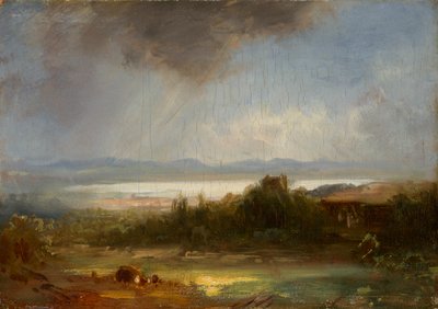 Schloss Starnberg med Würmsee av Eduard Schleich der Ältere
