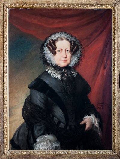 Portrett av Artemisia Negrone Brignole-Sale (Brignole Sale), mor til hertuginnen Galliera Maria Brignole Sale de Ferrari Maleri av Eduard von Heuss (1808-1880) Gener, nye gatemuseer av Eduard von Heuss