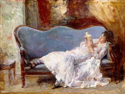 En dame som leser, av Eduardo Leon Garrido