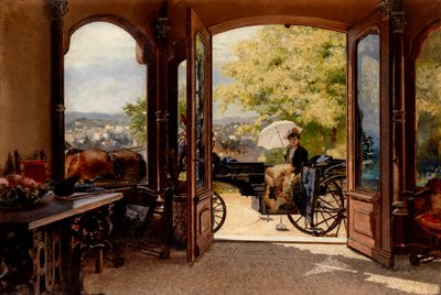 The Visit (En visite) (olje på lerret) av Eduardo Tofano