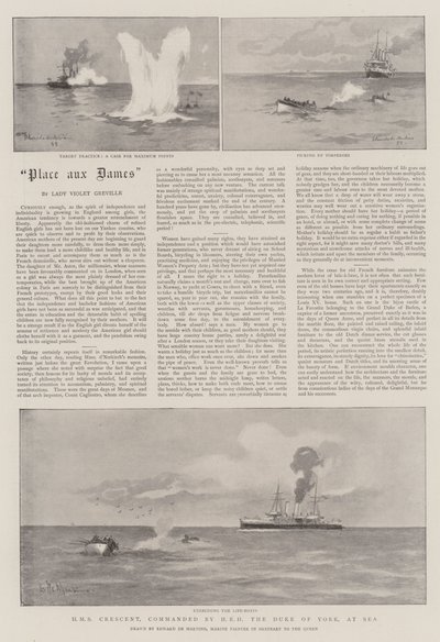 HMS Crescent, kommandert av HRH, hertugen av York, til sjøs av Eduardo de Martino
