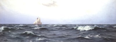 Valkyrie II krysser Atlanterhavet, ca. 1893 av Eduardo de Martino