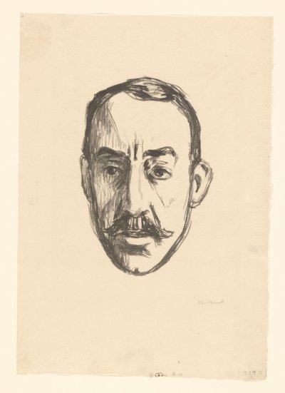 Portrett av Henry van de Velde Henry van de Velde (original tittel) av Edvard Munch (signed by artist)
