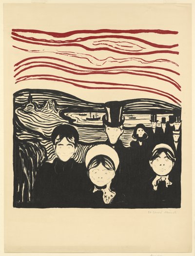 Angst, 1896 av Edvard Munch