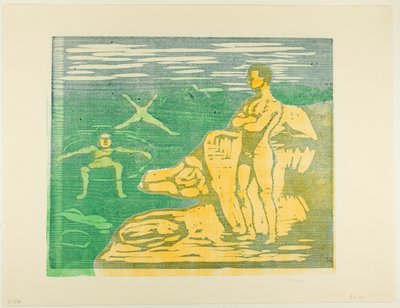Gutter som bader av Edvard Munch