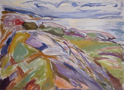Coastal landscape, Hvitsten av Edvard Munch