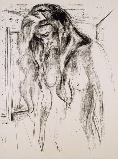gråtende jente; gråtende jente av Edvard Munch