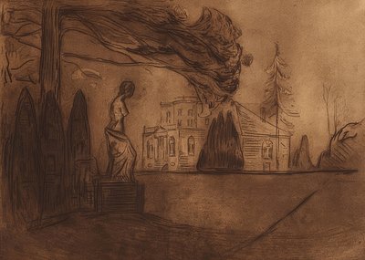 Hagen om natten. 1902 av Edvard Munch
