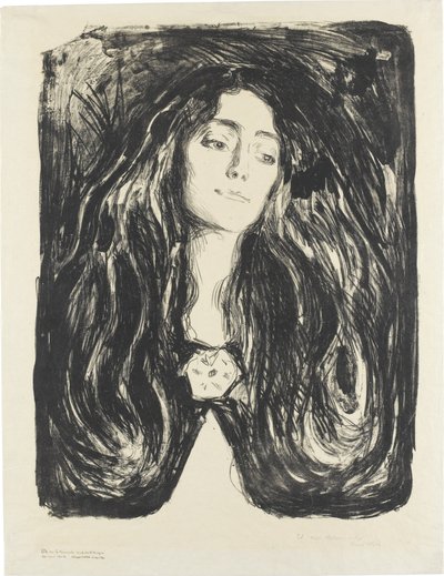 Brosjen. Eva Mudocci av Edvard Munch
