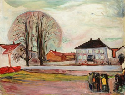 Hus i Aasgaardstrand av Edvard Munch