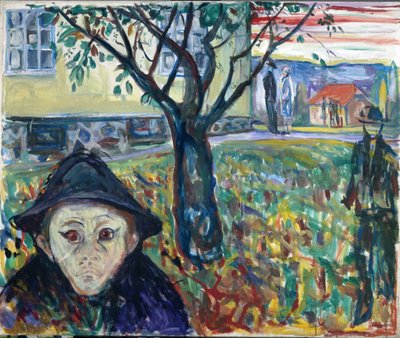 Sjalusi i hagen - Edvard Munch (1863-1944). Olje på lerret av Edvard Munch
