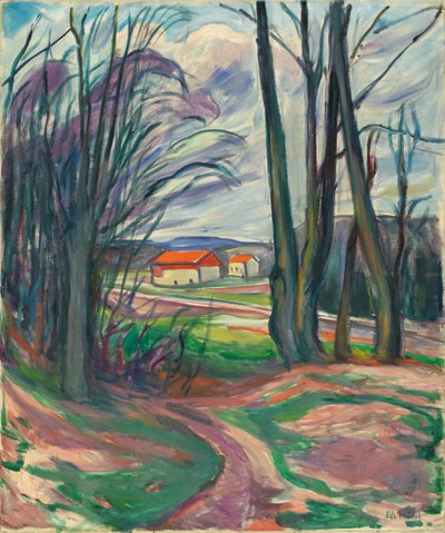 Landskap i Skoyen, 1920-tallet av Edvard Munch