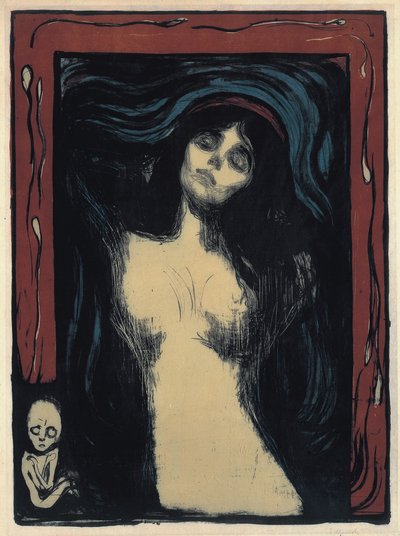 Madonna Loving Woman, 1895-1900 av Edvard Munch