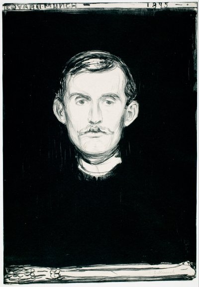 Selvportrett av Edvard Munch
