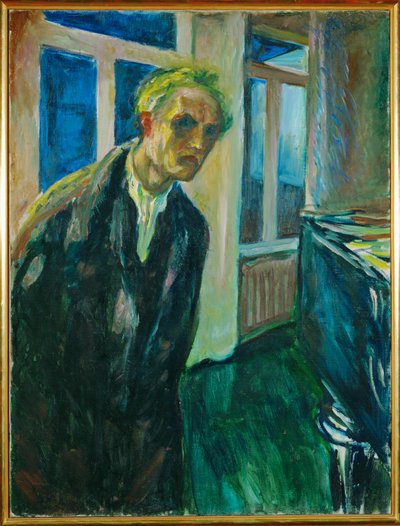 Selvportrett. Natten (maleri på lerret) av Edvard Munch