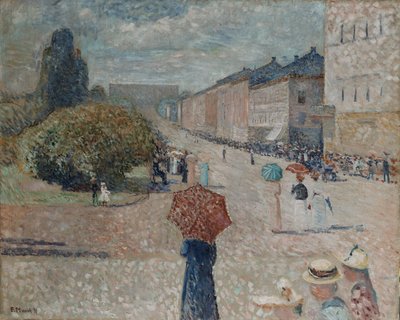 Vårdag på Karl Johan av Edvard Munch