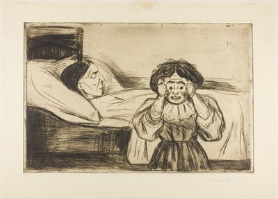 Den døde moren og hennes barn av Edvard Munch