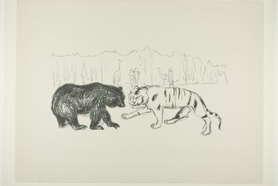 Tigeren og bjørnen av Edvard Munch