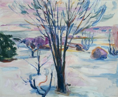 Vinterlandskap fra Jeloya av Edvard Munch