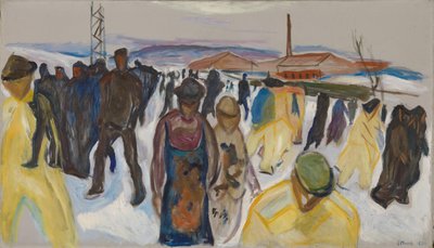 Arbeidere som vender hjem av Edvard Munch