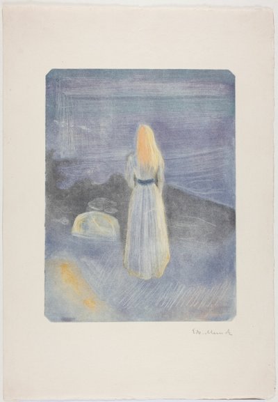 Ung kvinne på stranden av Edvard Munch