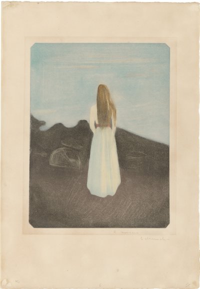 Ung kvinne på stranden av Edvard Munch