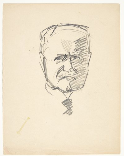 Studie for et portrett av dr.med. Carl Lorentzen (1860-1932) av Edvard Weie
