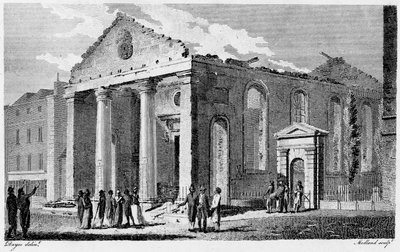 Ruinene av St Paul Covent Garden av Edward (after) Dayes