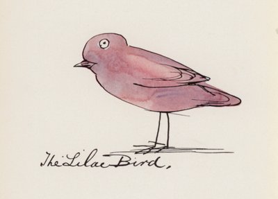 Edward Lear, The Bird Book: The Lilac Bird (farge litho) av Edward (after) Lear