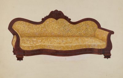 Sofa i mahogni av Edward A. Darby