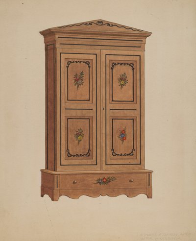 Malt garderobeskap av Edward A. Darby