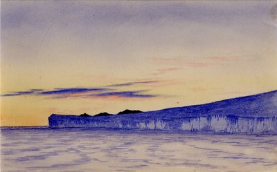 Blue Ice Cliffs, 1901-04 (wc på papir) av Edward Adrian Wilson