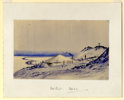Hut Point, 1911 (wc på papir) av Edward Adrian Wilson