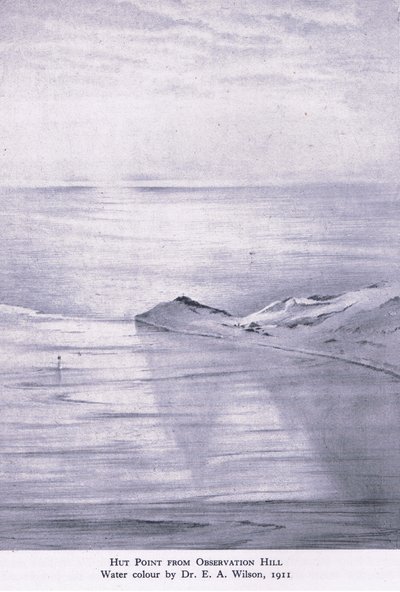 Hut Point fra Observation Hill av Edward Adrian Wilson