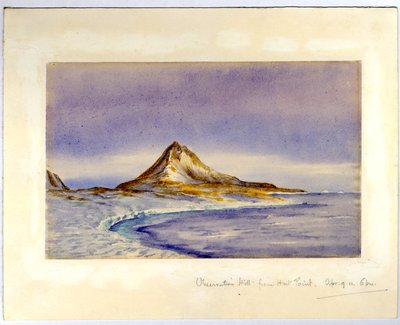 Observation Hill fra Hut Point, 1911 (wc på papir) av Edward Adrian Wilson