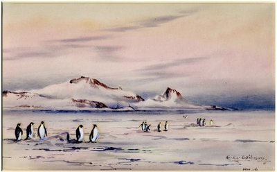 The Discovery Winter Quarters, ca. 1901-04 (wc på papir) av Edward Adrian Wilson