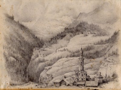 Tiefencastel, Sveits, 1899 av Edward Adrian Wilson
