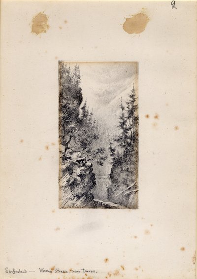 Wiesen Strasse nær Davos, Sveits, 1898-99 av Edward Adrian Wilson