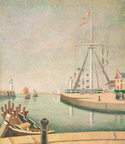 Honfleur, inngangen til havnen av Edward Alexander Wadsworth