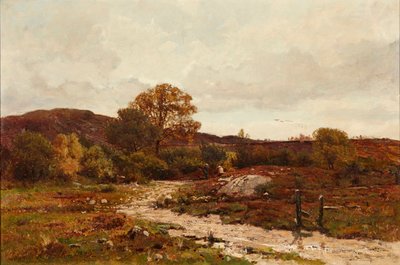Moorland Landscape (olje på lerret) av Edward Arthur Walton