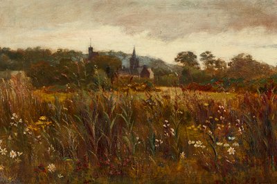 Et glimt av Kirkcudbright (olje på lerret) av Edward Atkinson Hornel