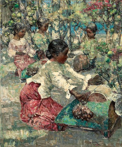 Burmesiske blondemakere av Edward Atkinson Hornel